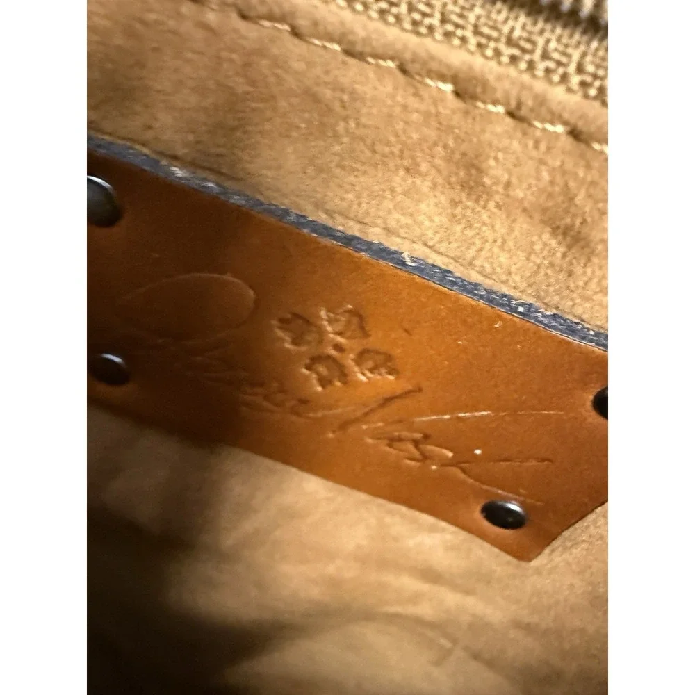 Patricia Nash Burnished Brown Suede With Fringe Tote Bag Purse Shoulder bag